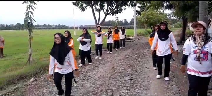 Komunitas Senam Nusantara Tarub Gelar Senam Bersama di Desa Kedungbungkus